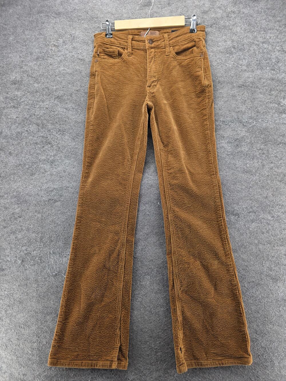 Judy Blue Pants Womens 3/26 Brown Bootcut Corduroy Stretch Zip Pockets 31 In